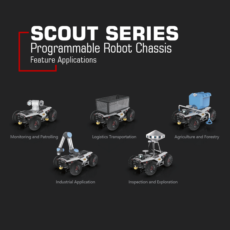 Agile High Performance RC Control Off Road Robotic Chassis - SCOUT 2.0